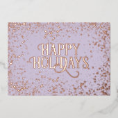 （ばちゃばちゃ）跳ねるフレシンプルームミニマルハッピーホリデー 箔シーズンカード (正面)