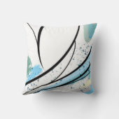 （ばちゃばちゃ）跳ねるブルーホワイトブラックライン クッション (裏面)