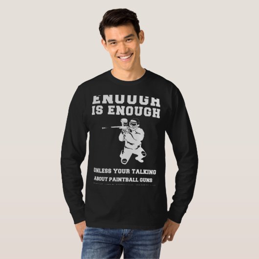(ばちゃばちゃ)跳ねるマニア!もう十分なペイントボール銃Te Tシャツ (正面フル)