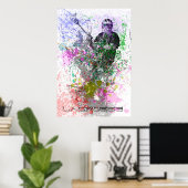 （ばちゃばちゃ）跳ねるラクロスポスター ポスター (ホームオフィス)