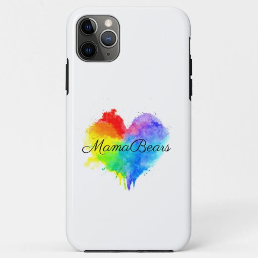 (ばちゃばちゃ)跳ねるレインボーハート電話ケース Case-Mate iPhoneケース (裏面)