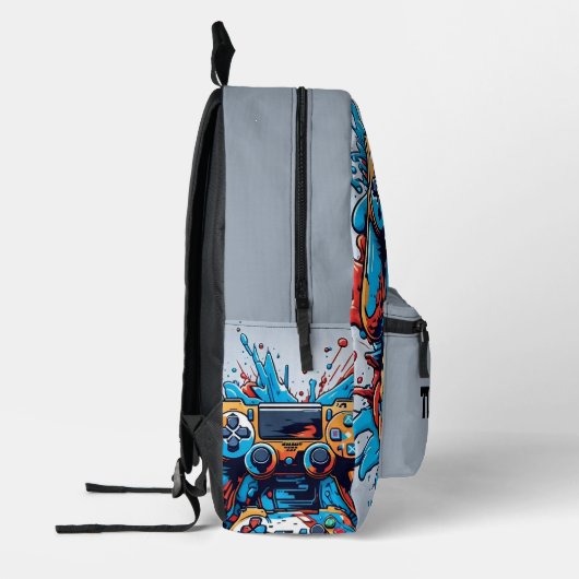 (ばちゃばちゃ)跳ねる付きゲーム絵を描制御パーソナライズされた器 プリントバックパック (左)