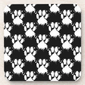 （ばちゃばちゃ）跳ねる付き白犬ポーパタ絵を描ン コースター (正面)