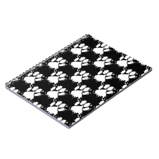 （ばちゃばちゃ）跳ねる付き白犬ポーパタ絵を描ン ノートブック (左側)