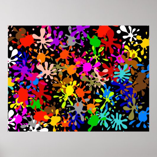 (ばちゃばちゃ)跳ねる壁紙 ポスター (正面)