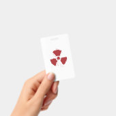 （ばちゃばちゃ）跳ねる放射性警告標識 バッジ (手持ち)