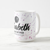 （ばちゃばちゃ）跳ねる水彩写真と名前 コーヒーマグカップ (正面右)