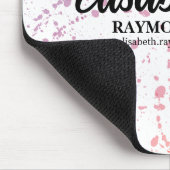 （ばちゃばちゃ）跳ねる水彩写真と名前 マウスパッド (コーナー)