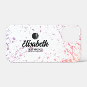 （ばちゃばちゃ）跳ねる水彩写真と名前iPhone 12 Mini Case-Mate iPhoneケース (裏面 (横))