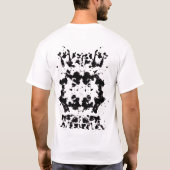 (ばちゃばちゃ)跳ねる白黒メンズTシャツ Tシャツ (裏面)