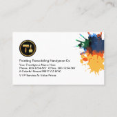 （ばちゃばちゃ）跳ねる絵を描の絵を描跳ね 名刺 (裏面)