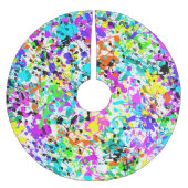 (ばちゃばちゃ)跳ねる絵を描アートクリスマス ブラッシュドポリエステルツリースカート (正面)