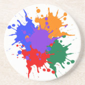 （ばちゃばちゃ）跳ねる絵を描サンドストーンコースター コースター (正面)