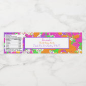 （ばちゃばちゃ）跳ねる絵を描パーティーパーソナライズされたウォーターボトル ペットボトルラベル (シングルラベル)