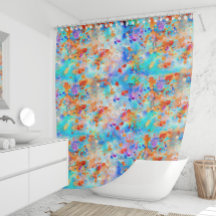 （ばちゃばちゃ）跳ねる絵を描明るい色の背景