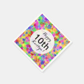 （ばちゃばちゃ）跳ねる絵を描明るい色の背景 スタンダードカクテルナプキン (角)