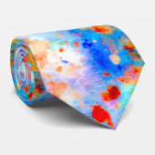 （ばちゃばちゃ）跳ねる絵を描明るい色の背景 ネクタイ (ロール)