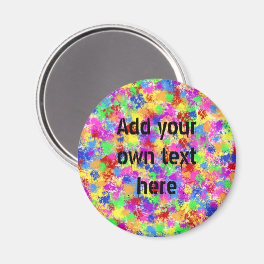 （ばちゃばちゃ）跳ねる絵を描明るい色の背景 マグネット (正面/裏面)