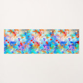 （ばちゃばちゃ）跳ねる絵を描明るい色の背景 ヨガマット (裏面(横))