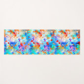 （ばちゃばちゃ）跳ねる絵を描明るい色の背景 ヨガマット (正面(横))