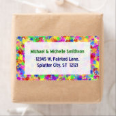 (ばちゃばちゃ)跳ねる絵を描明るい色の背景 ラベル (インサイチュ)