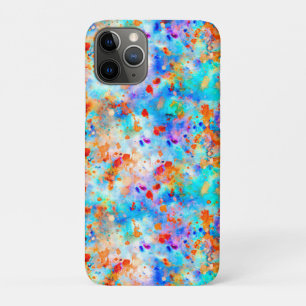 (ばちゃばちゃ)跳ねる絵を描明るい色の背景 iPhone 11 PROケース