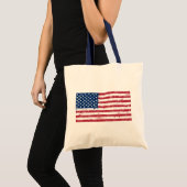 （ばちゃばちゃ）跳ねる絵を描米国国旗 トートバッグ (正面(商品))