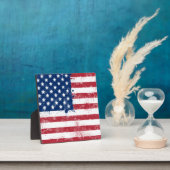 （ばちゃばちゃ）跳ねる絵を描米国国旗 フォトプラーク (インサイチュ)