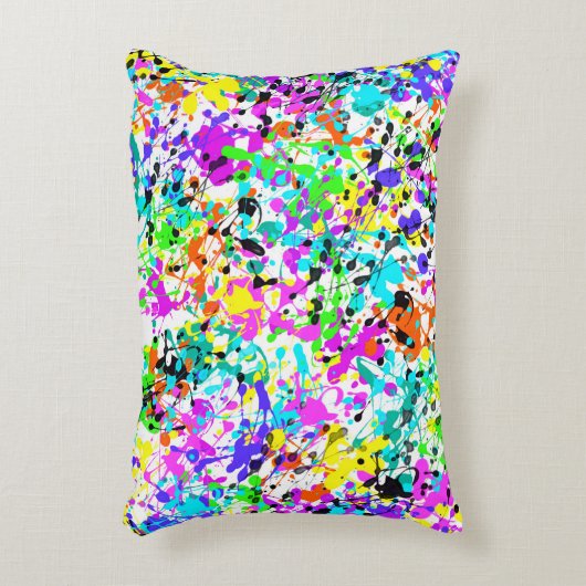 （ばちゃばちゃ）跳ねる絵を描 アクセントクッション (正面(垂直))