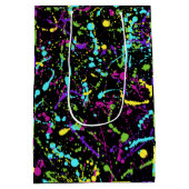 （ばちゃばちゃ）跳ねる絵を描-カラフル- ミディアムペーパーバッグ (裏面)