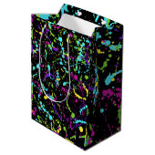 （ばちゃばちゃ）跳ねる絵を描-カラフル- ミディアムペーパーバッグ (裏面アングル)