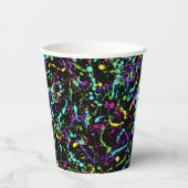 （ばちゃばちゃ）跳ねる絵を描-カラフル- 紙コップ (正面)