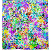 （ばちゃばちゃ）跳ねる絵を描 シャワーカーテン (正面)