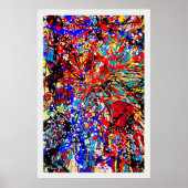 (ばちゃばちゃ)跳ねる表現主義絵を描(ばちゃばちゃ)跳ねるポスター ポスター (正面)