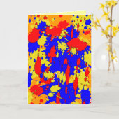 (ばちゃばちゃ)跳ねる誕生日 カード (黄色い花)