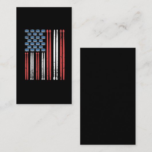 ばちアメリカンフラグ打楽器打法 名刺 (正面/裏面)