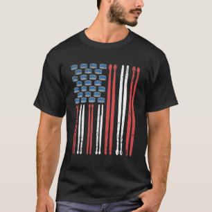 ばちアメリカンフラグ打楽器打法 Tシャツ