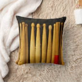 ばちドラマーミュージシャンパーカッション枕 クッション (ブランケット)