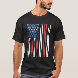 ばちフード付きスウェットシャツドラマーギフトドラムフード付きスウェットシャツPe Tシャツ