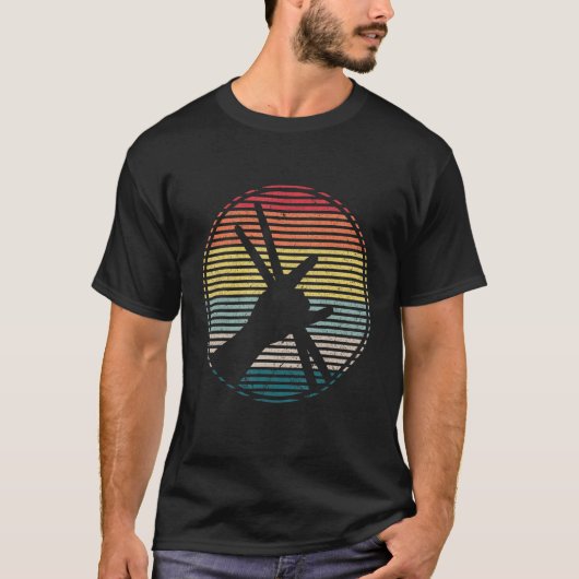 ばちヴィンテージレトロドラマズドラマー Tシャツ (正面)