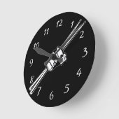 ばち拳 ラウンド壁時計 (傾斜)