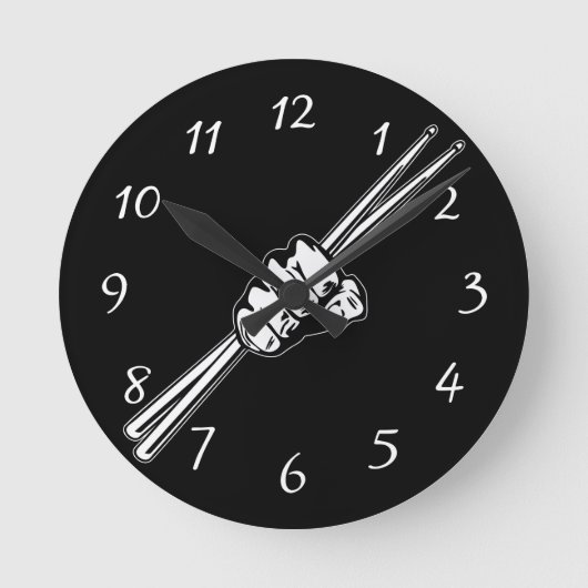 ばち拳 ラウンド壁時計 (正面)