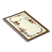 ばら色かわいらしいヴィンテージ及び天使のボーダー装飾 ノートブック (右側)