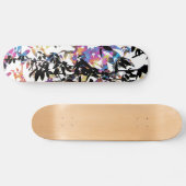 ばら色のつる植物のスケートボード スケートボード (横)