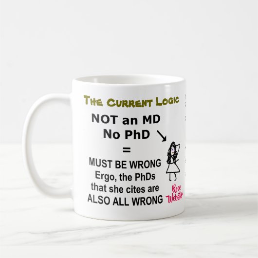 ばら色のウェブスターはMDまたはPhDではないです コーヒーマグカップ (左)