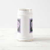 ばら色のステイン"青い女性" ビールジョッキ (中央)