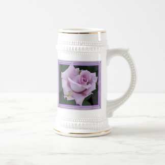 ばら色のステイン"青い女性" ビールジョッキ