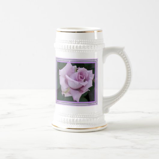 ばら色のステイン"青い女性" ビールジョッキ (右)