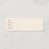 ばら色のニンフの細いプロフィールカード スキニー名刺 (裏面)