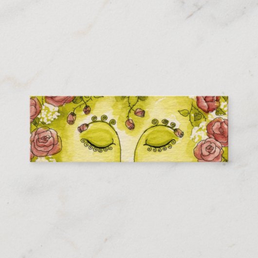 ばら色のニンフの細いプロフィールカード スキニー名刺 (正面)